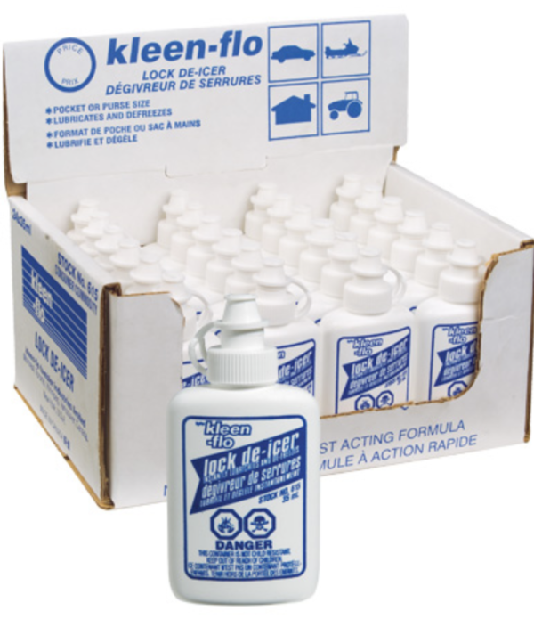 Kleen-Flo Lock De-Icer – 30ml bottle ~ Display of 30